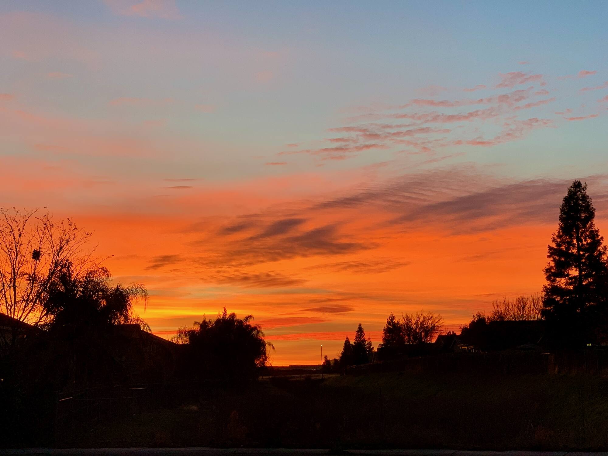 Sunset over the valley